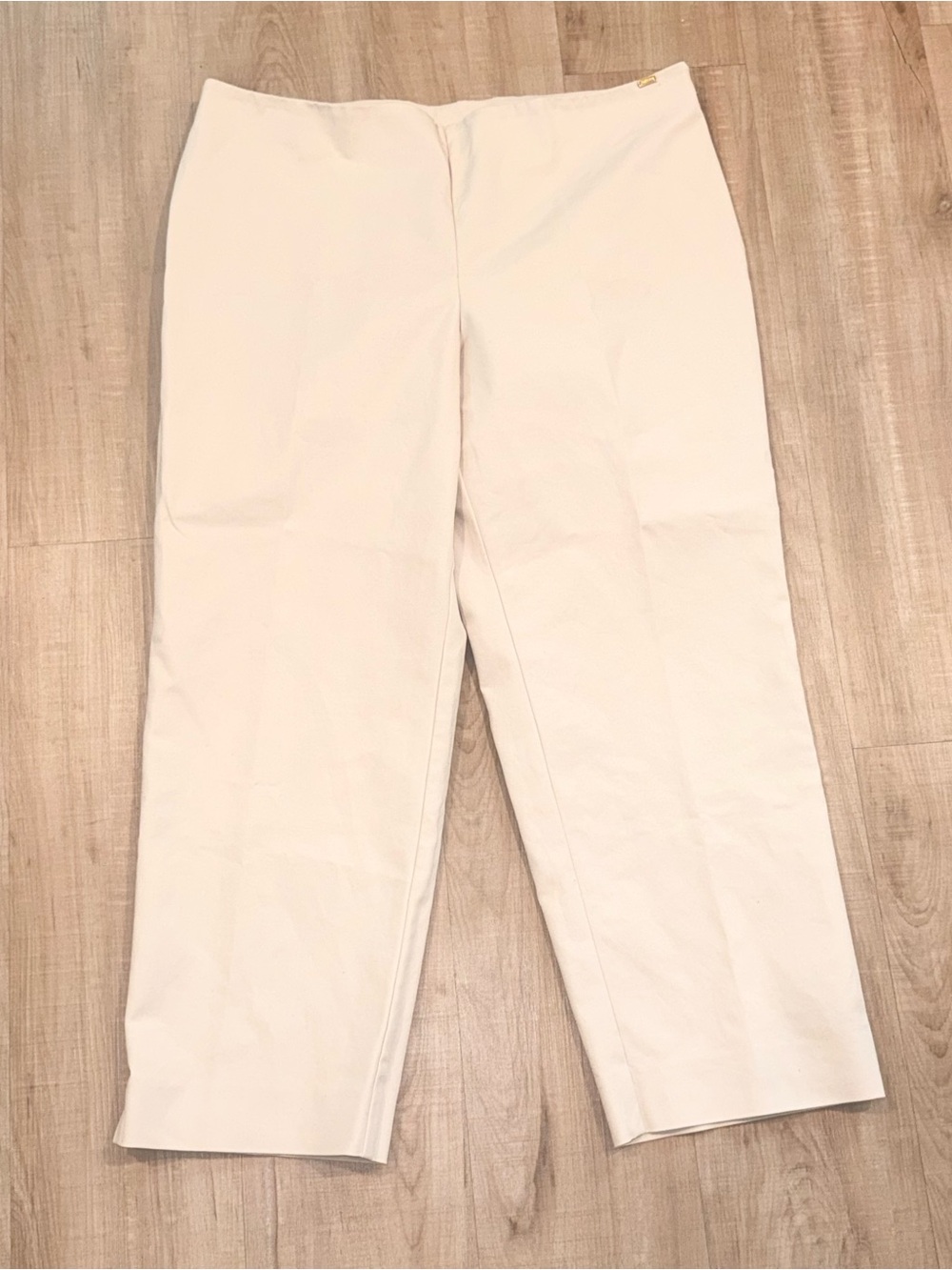 St. John Cream Cropped Ankle Pants Size 16